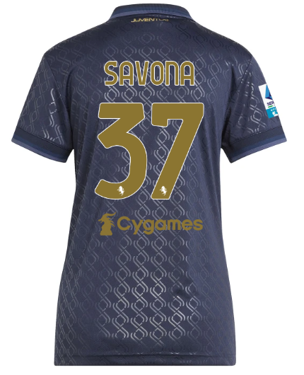 Official JUVENTUS THIRD JERSEY 202425 – WOMEN – 37 – SAVONA – Serie A Pack Collection - Juventus FC Gear
