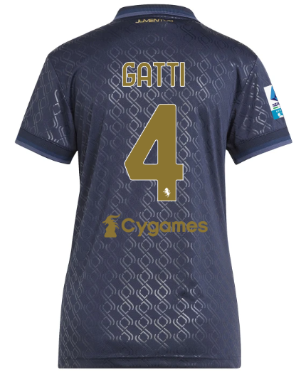 Official JUVENTUS THIRD JERSEY 202425 – WOMEN – 4 – GATTI – Serie A Pack Collection - Juventus FC Gear