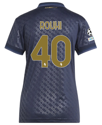 Official JUVENTUS THIRD JERSEY 202425 – WOMEN – 40 – ROUHI – Champions League Pack Collection - Juventus FC Gear