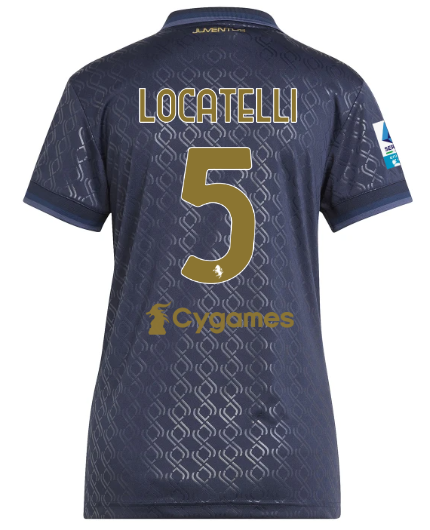 Official JUVENTUS THIRD JERSEY 202425 – WOMEN – 5 – LOCATELLI – Serie A Pack Collection - Juventus FC Gear