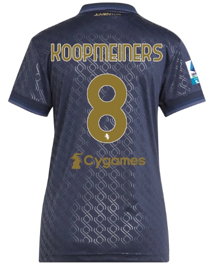 Official JUVENTUS THIRD JERSEY 202425 – WOMEN – 8 – KOOPMEINERS – Serie A Pack Collection - Juventus FC Gear