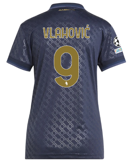 Official JUVENTUS THIRD JERSEY 202425 – WOMEN – 9 – VLAHOVIĆ – Champions League Pack Collection - Juventus FC Gear